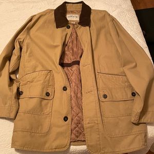 Orvis Canvas Button-Up Field Jacket with Quilted Inside lining. Size Large.